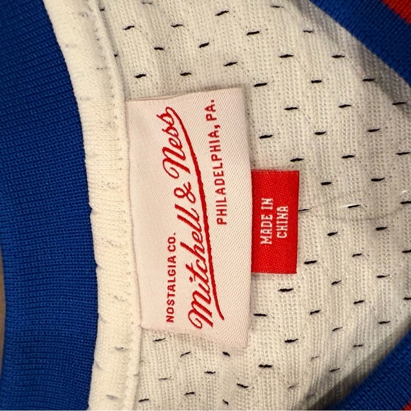 Mitchell & Ness White Chicago Cubs Jersey with Red and Blue Trim - Picture 3 of 10